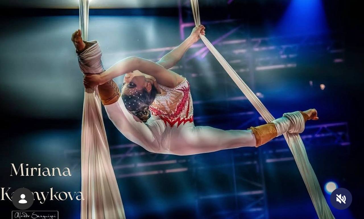 Infinity Artist silks performance by Miriana